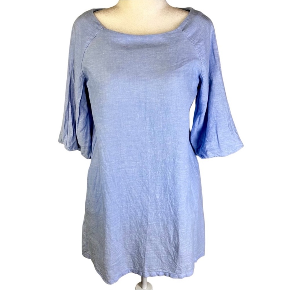 Zara Linen Blend Mini Dress with Bell Sleeves Size small but would fit medium